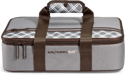 Rachael Ray Lasagna Lugger, Thermal Insulated Casserole Carrier for Hot or Cold Food, Lugger Tote for Potluck, Parties, Picnic, and Cookouts, Fits 9" x 13" Baking Dish