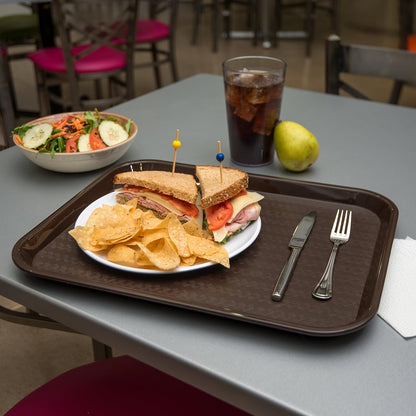 Carlisle FoodService Products Café Cafeteria Tray, Fast Food Tray for Restaurant or Commercial Use, 14" x 18", 1 Count, Black