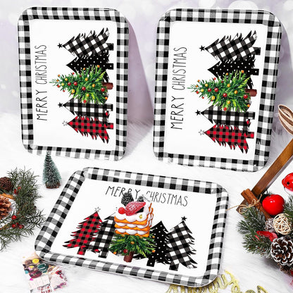 JarThenaAMCS 3Pcs Graduation Serving Trays 13 x 10 Inch Bachelor' s Hat Diploma Glitter Reusable Melamine Platter Congrats 2026 Grad Serving Dishes for Graduate Party Sharing Snacks Fruit Dessert