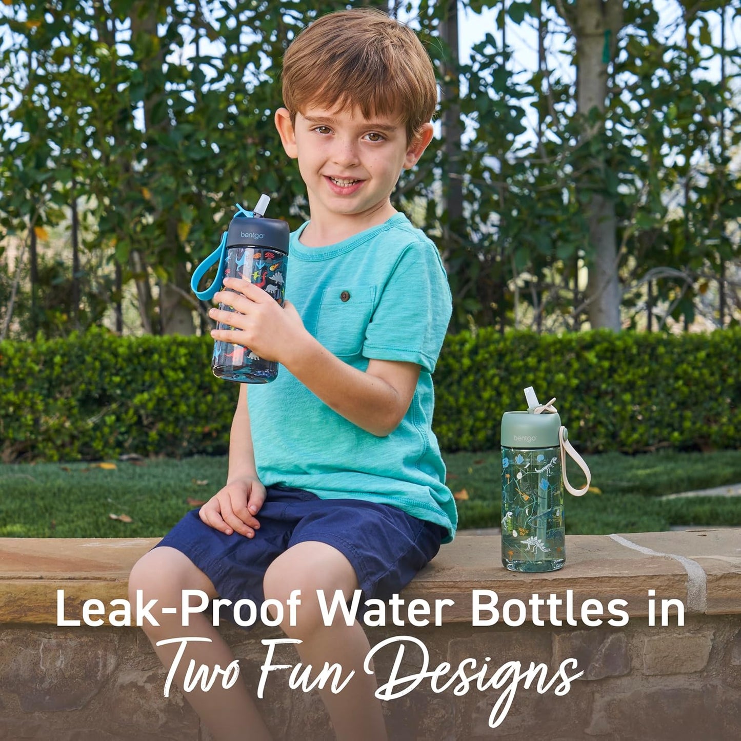Bentgo Kids Water Bottle - Leak-Proof, Durable Tritan PFAS- & BPA-Free 15 fl oz, Kids/Toddlers Ages 3+ for School & Sports; Bite & Sip Spout, Carrying Handle, Dishwasher Safe (Unicorn)