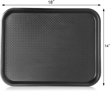 New Star Foodservice Fast Food Tray, Set of 12 (Black, 12 by 16-Inch)