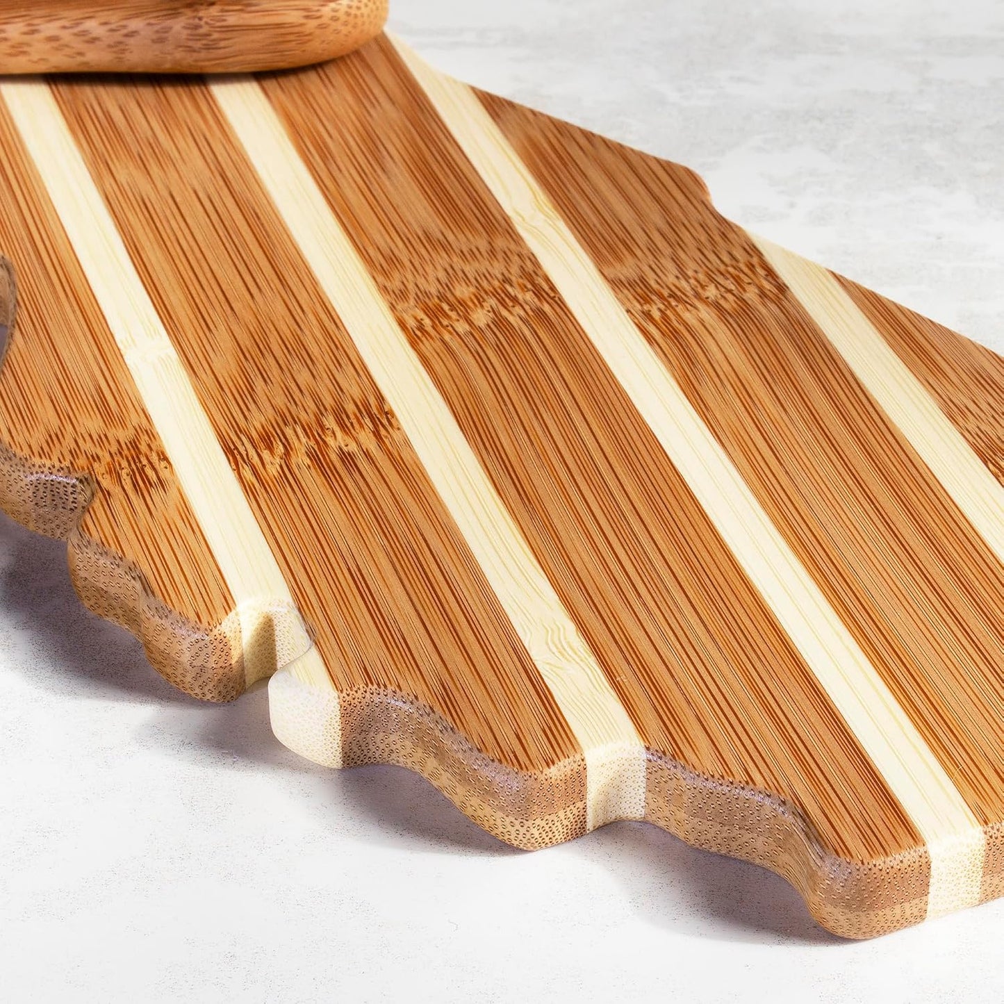 Totally Bamboo California Charcuterie Board with Spreader Knife Gift Set, 11-3/8" x 8-7/8"