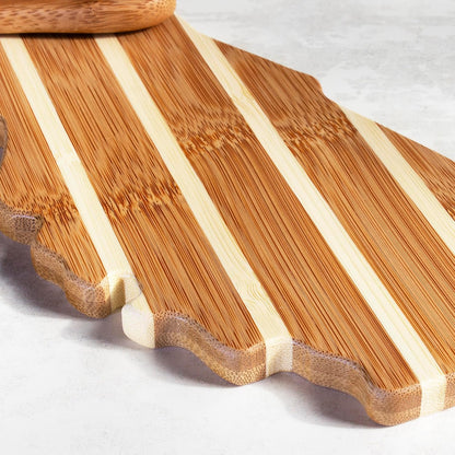 Totally Bamboo California Charcuterie Board with Spreader Knife Gift Set, 11-3/8" x 8-7/8"