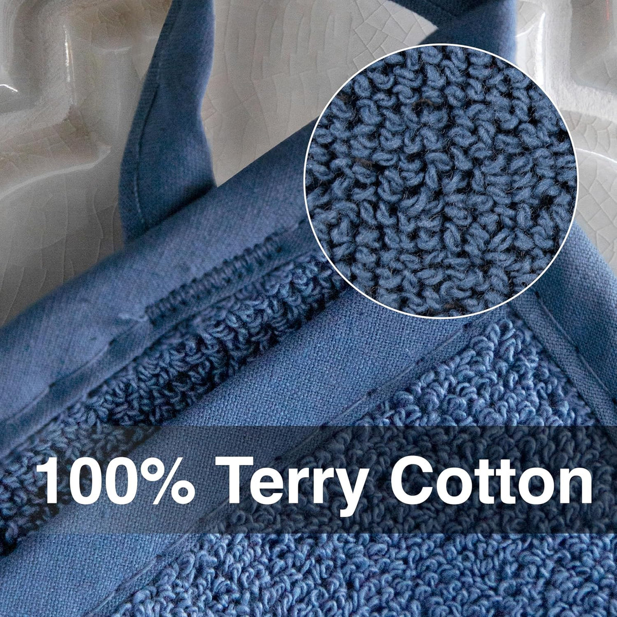 RITZ Terry Pocket Mitt & Hot Pad: Unparalleled Heat Resistant, Durable 100% Cotton – Ergonomically Designed for Optimal Grip – Easy-Care Machine Washable –, Federal Blue