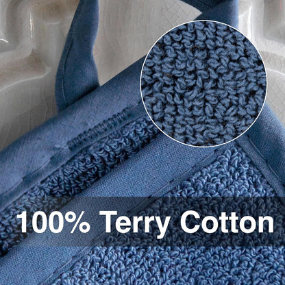 RITZ Terry Pocket Mitt & Hot Pad: Unparalleled Heat Resistant, Durable 100% Cotton – Ergonomically Designed for Optimal Grip – Easy-Care Machine Washable –, Federal Blue