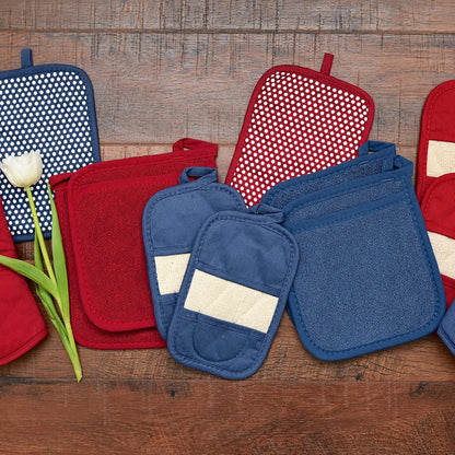 RITZ Terry Pocket Mitt & Hot Pad: Unparalleled Heat Resistant, Durable 100% Cotton – Ergonomically Designed for Optimal Grip – Easy-Care Machine Washable –, Federal Blue
