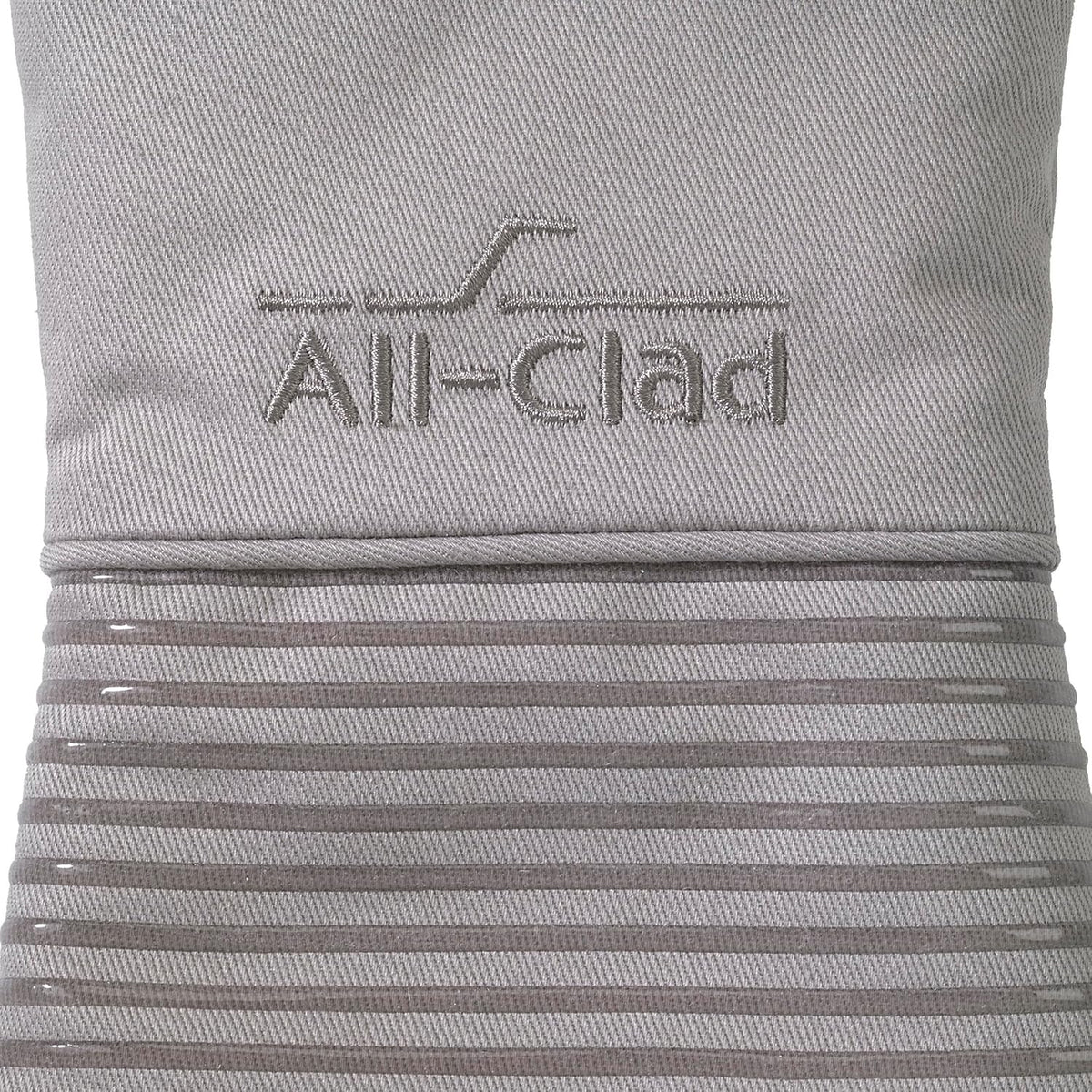 All-Clad Silicone Oven Mitts: Heat Resistant up to 500 Degrees - 100% Cotton & Silicone, 14"x7" Oven Mitt for Kitchen and Barbeque, Pewter