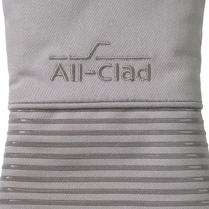 All-Clad Silicone Oven Mitts: Heat Resistant up to 500 Degrees - 100% Cotton & Silicone, 14"x7" Oven Mitt for Kitchen and Barbeque, Pewter