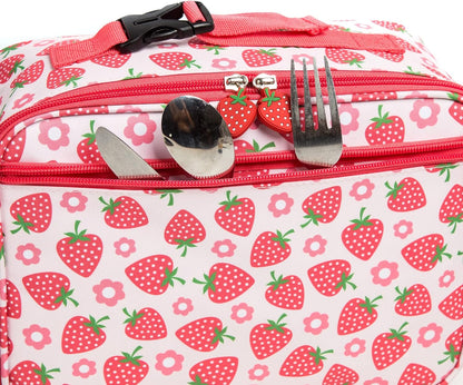 Insulated Kids Dual Compartment Lunch Bags Tote for Girls Boys Toddler School Picnic Food Cooler Thermal with Strap Lunch Boxes Blue Unicorn