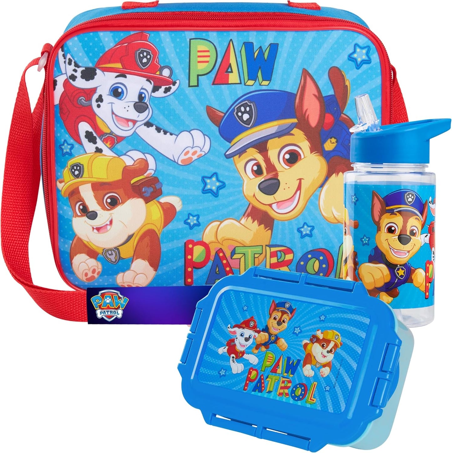 Get Trend SpongeBob Squarepants Water Bottle Lunch Box Lunch Bag Kids Set 3 Pcs Insulated Snack Bag for School Travel Gifts for Kids (Blue SpongeBob)