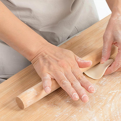 16.9 Inch Large Beech Wood Rolling Pin, French Dough Roller for Baking