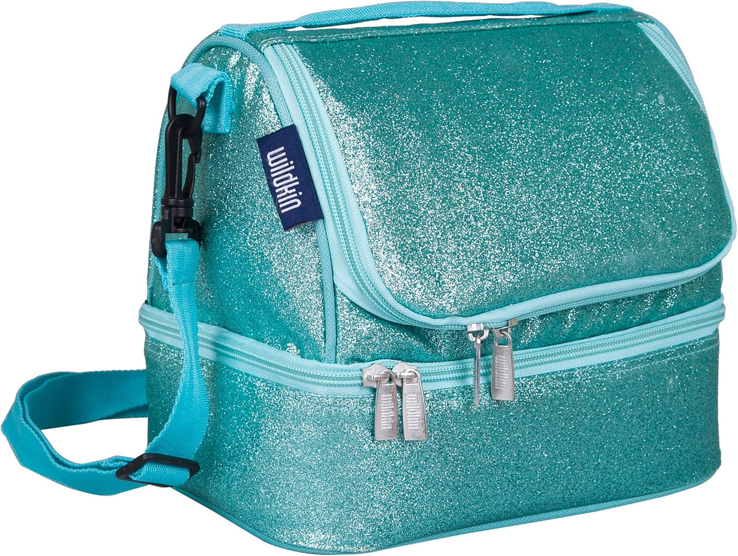 Wildkin Kids Two Compartment Insulated Lunch Bag – Keeps Food Hot or Cold, Easy-Clean Lining, Leak-Resistant & BPA-Free – Boys & Girls, Ideal for School, Travel & Daycare – Jurassic Dinosaurs