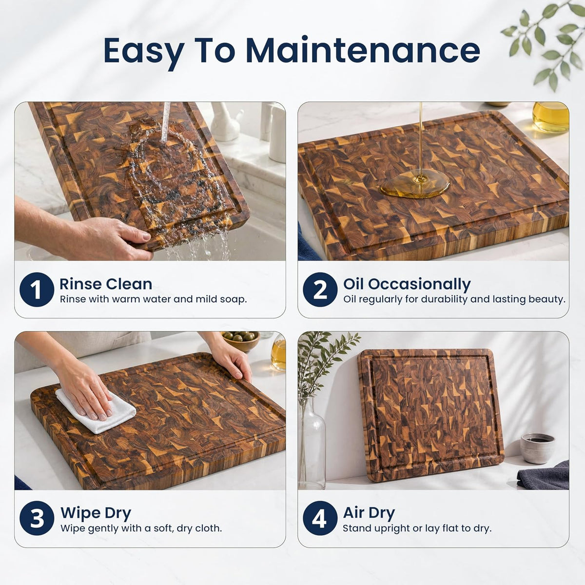 HOMESTEAD End Grain Acacia Wood Cutting Board 23x18x1.5, Reversible Butcher Block Board for Kitchen with Deep Juice Groove, Handles, Knife-Friendly Surface for Meat Chopping and Charcuterie Serving