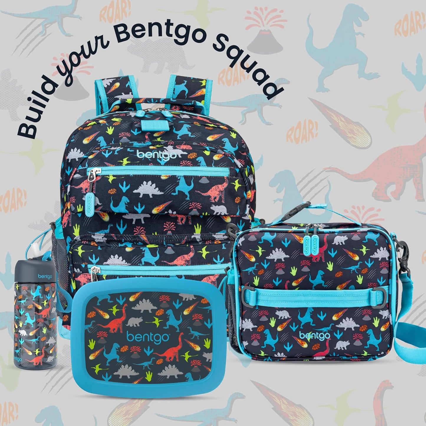 Bentgo Kids Lunch Bag - Durable, Double-Insulated Lunch Bag for Kids 3+; Holds Lunch Box, Water Bottle, & Snacks; Easy-Clean Water-Resistant Fabric & Multiple Zippered Pockets (Mermaid)