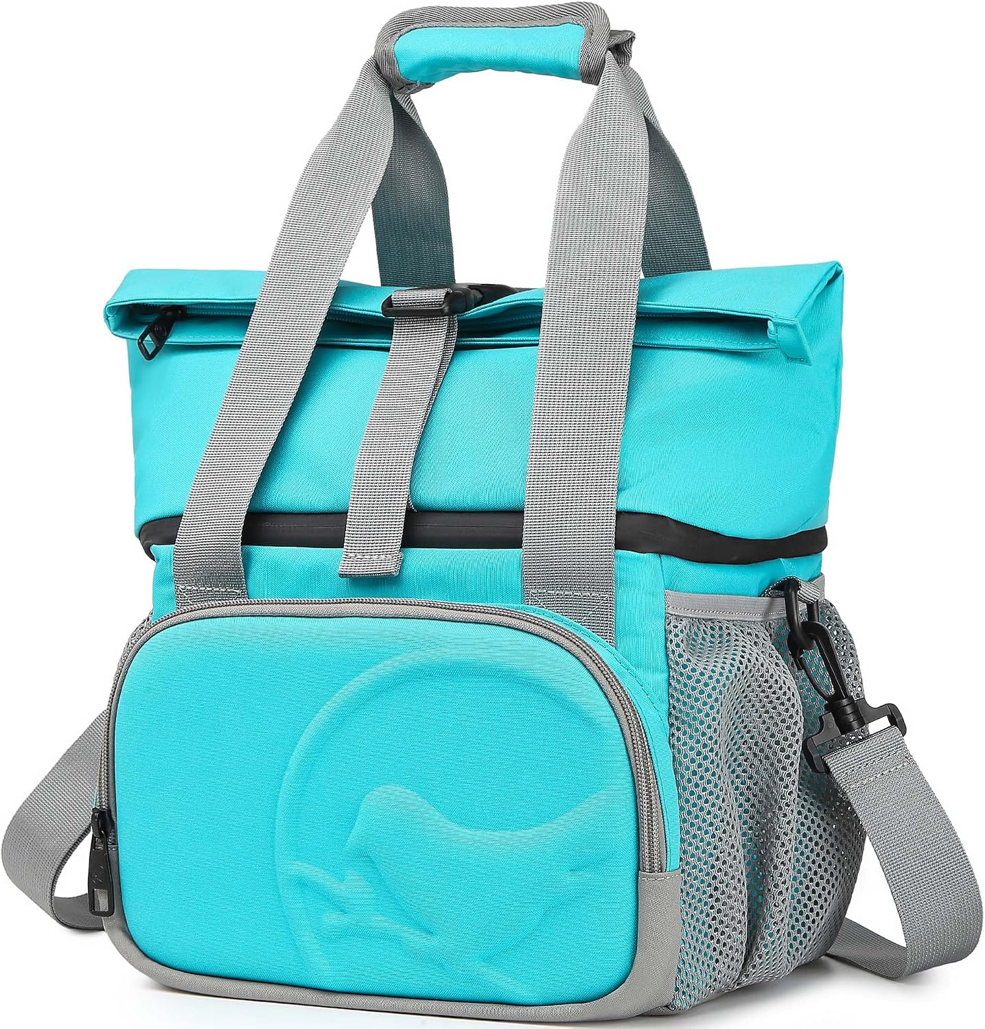 SUNNY BIRD Dual Compartment Lunch Bag Insulated Lunch Box for Women and Men (Purple)