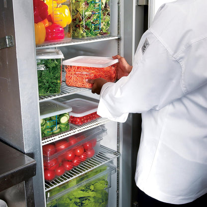 Rubbermaid Commercial Products Polycarbonate Food Storage Box/Tote, 2 Gallon, Clear, for Restaurant/Kitchen/Cafeteria