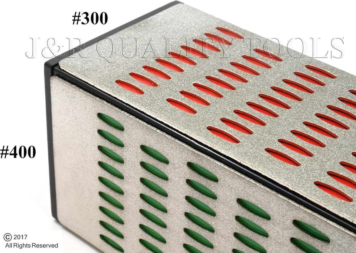 4 Sided Sharpening Stone Diamond Hone Block Kitchen Knife Sharpener Whetstone