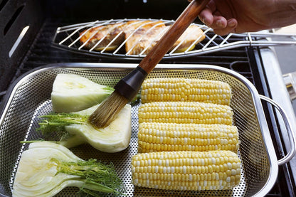 RSVP International Endurance (BQ-FRK) BBQ Grill Fork, 17.25" | Long Handle Keeps Hands Safe from Fire | Made from Stainless Steel & Rosewood