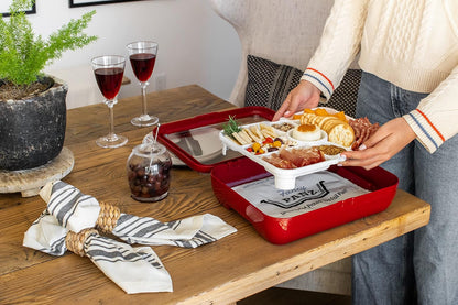 Fancy Panz Deviled Egg Tray - Portable Deviled Egg Carrier Insert Holds 20 Eggs - Fits Strawberries, Stuffed Mushrooms & More - Reusable Serving Tray for Parties & Potlucks