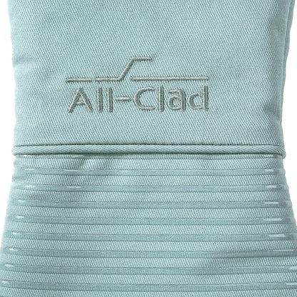 All-Clad Silicone Oven Mitts: Heat Resistant up to 500 Degrees - 100% Cotton & Silicone, 14"x7" Oven Mitt for Kitchen and Barbeque, Pewter