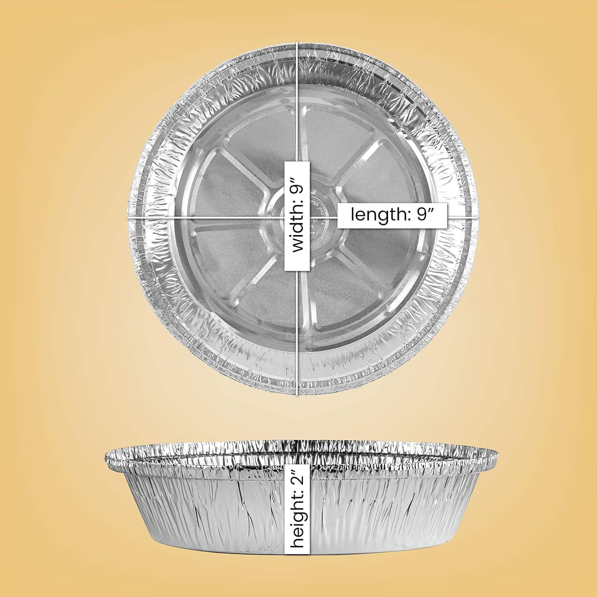 PLASTICPRO 6'' Inch Round Tin Foil Pie Pans Disposable Pack of 20