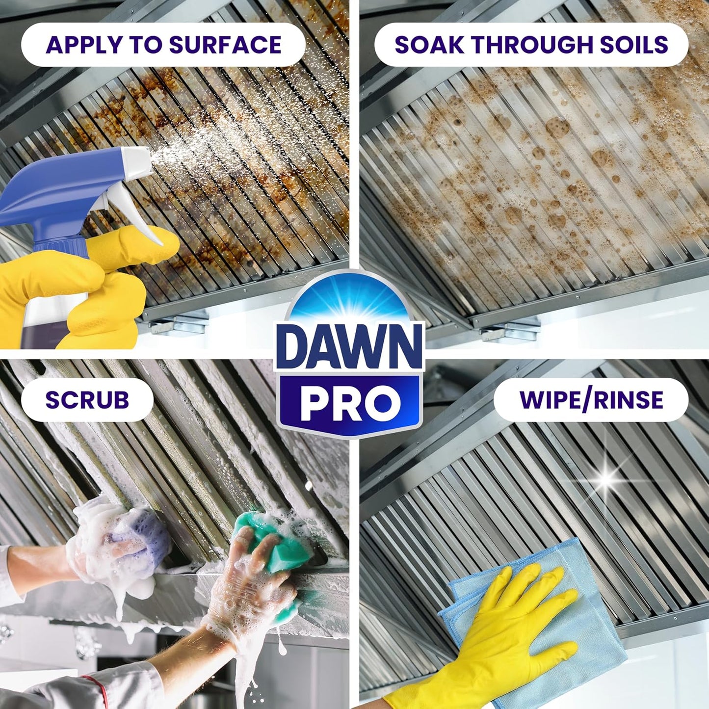 Dawn PRO Kitchen Surface Degreaser,Bulk Cleaning Spray for Oil and Grease Buildup in Commercial Kitchens,32 fl oz,(Pack of 12)