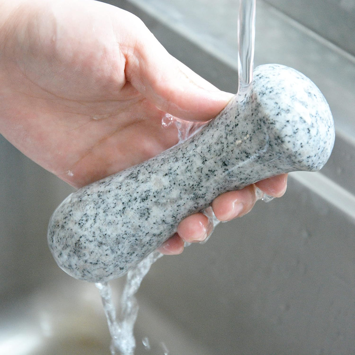 Tianman Marble Replacement Pestle 5.9" Length Polished, Use Pestle on Both Ends (Only Pestle Mortar Not Included) (Grey Marble Polished)