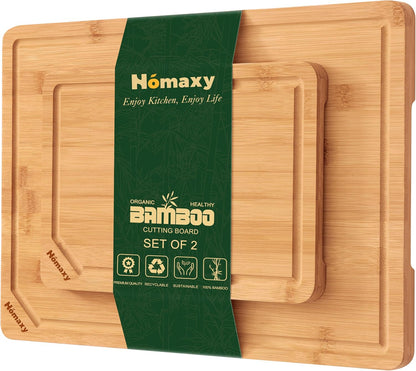 Homaxy Extra Large Bamboo Cutting Boards for Kitchen, 18x12.5" Wood XL Cutting Board with Juice Groove, Butcher Block Wooden Chopping Board for Kitchen, Meat, Cheese, Fruit & Vegetables - Pre Oiled