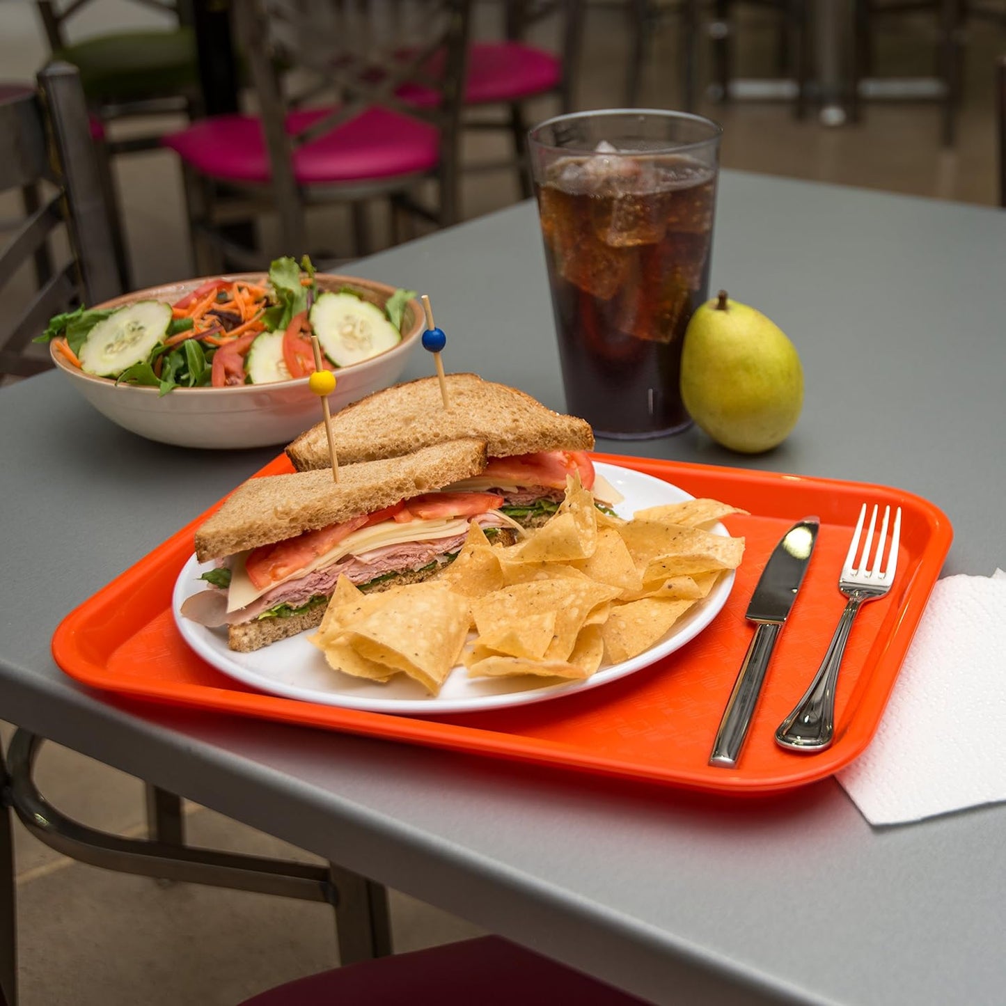 Carlisle FoodService Products CT101403 Cafe Standard Plastic Cafeteria/Fast Food Tray, NSF Certified, BPA Free, 14" Length x 10" Width, Black