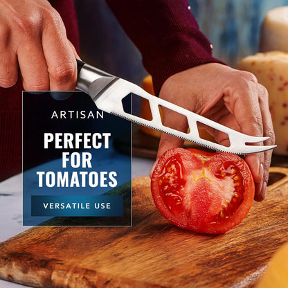 Cutluxe Cheese Knife Set, 5" Knife & 3.5" Slicer for Soft & Hard Cheese