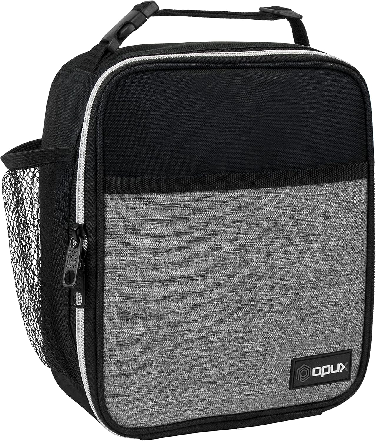 opux Premium Insulated Lunch Box, Soft School Lunch Bag for Kids Boys Girls, Leakproof Small Lunch Pail Men Women Work, Reusable Compact Cooler Tote Lunchbox for Office Adult, Black