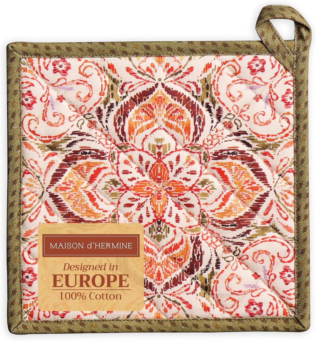 Maison d' Hermine Pot Holders 100% Cotton Potholders (8" x 8") - Colors A