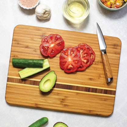 Totally Bamboo Barbados Small Bamboo Cutting Board, 9 x 6.5 Inches