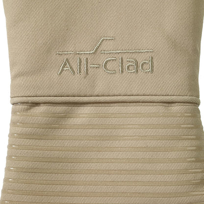All-Clad Silicone Oven Mitts: Heat Resistant up to 500 Degrees - 100% Cotton & Silicone, 14"x7" Oven Mitt for Kitchen and Barbeque, Pewter