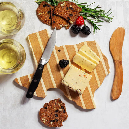 Totally Bamboo California Charcuterie Board with Spreader Knife Gift Set, 11-3/8" x 8-7/8"