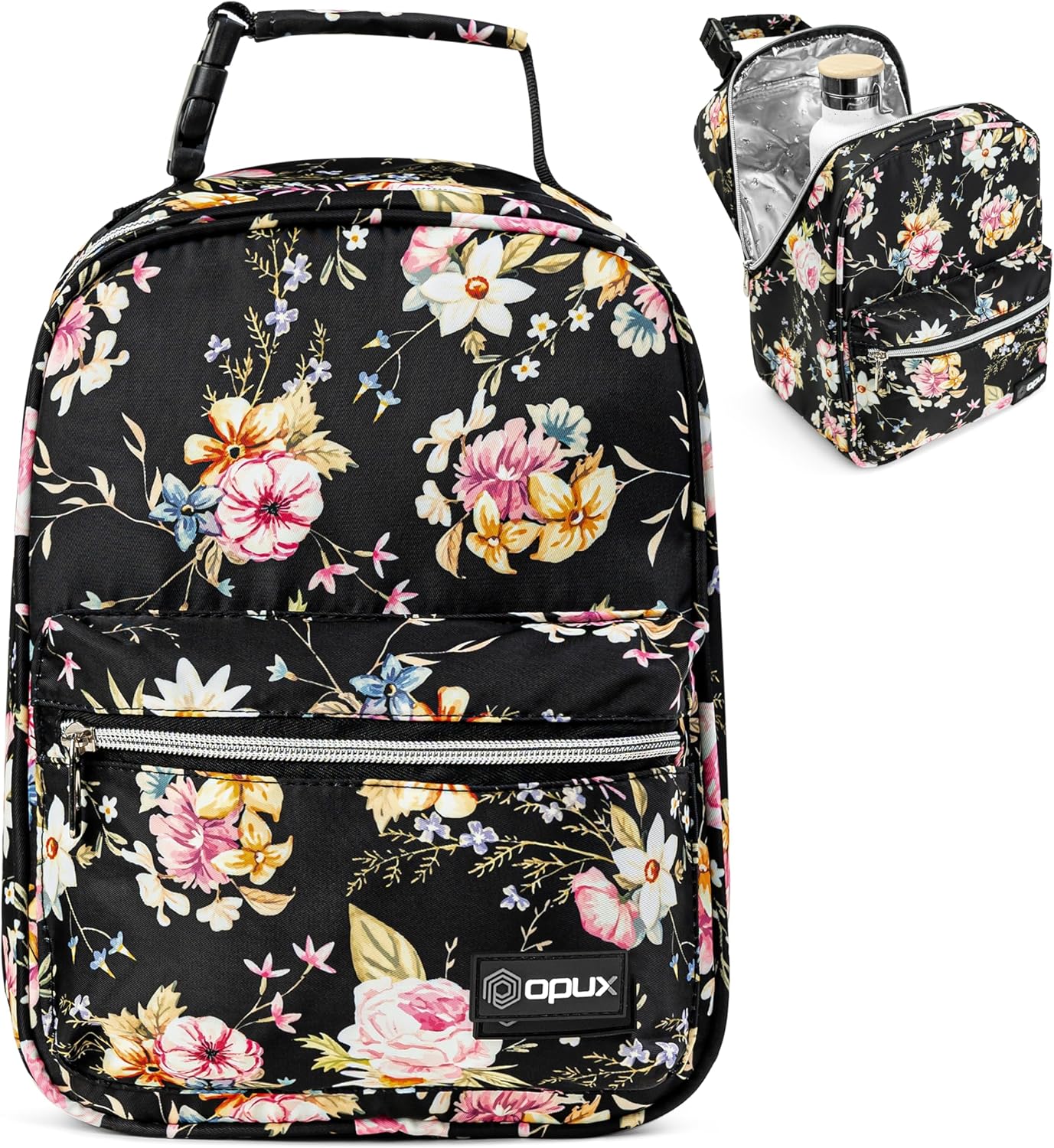 opux Lunch Box for Girls Boys Kids, Insulated Leakproof Lunch Bag, Reusable Teen Lunch Boxes for School, Medium Large lunchbox for Women Men Adult for Work with Front Back Pocket (Purple)