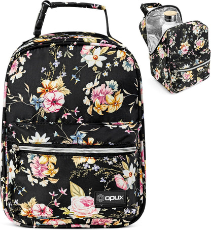 opux Lunch Box for Girls Boys Kids, Insulated Leakproof Lunch Bag, Reusable Teen Lunch Boxes for School, Medium Large lunchbox for Women Men Adult for Work with Front Back Pocket (Purple)