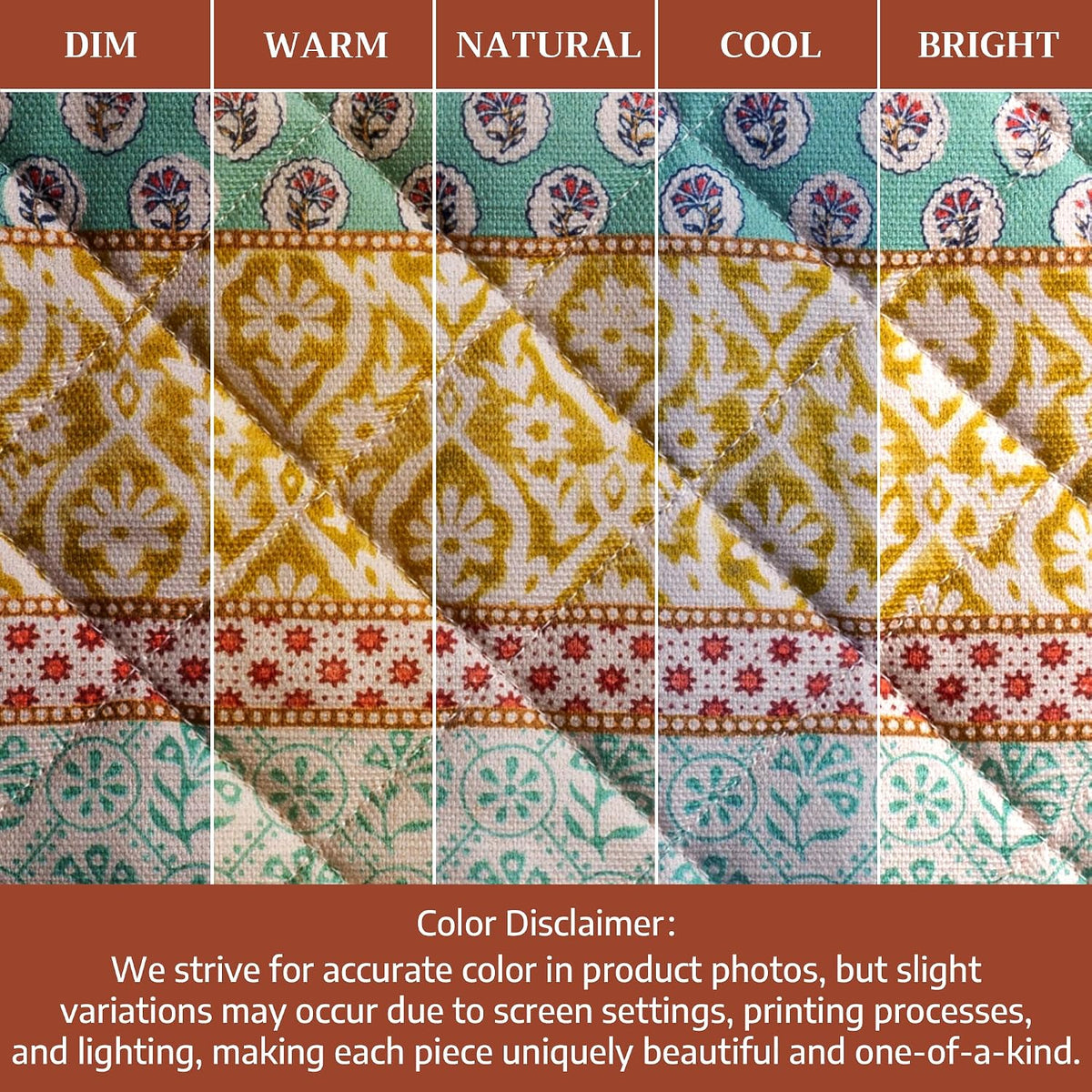 Maison d' Hermine 100% Cotton Oven Mitt & Pot Holder Set (7.5"x13" & 8"x8") - Colors C
