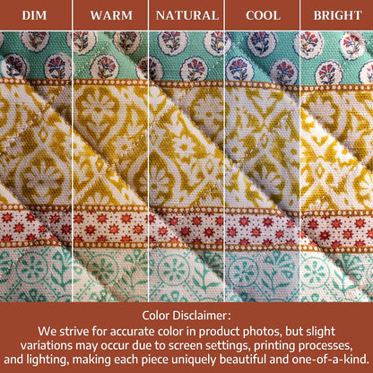 Maison d' Hermine 100% Cotton Oven Mitt & Pot Holder Set (7.5"x13" & 8"x8") - Colors C