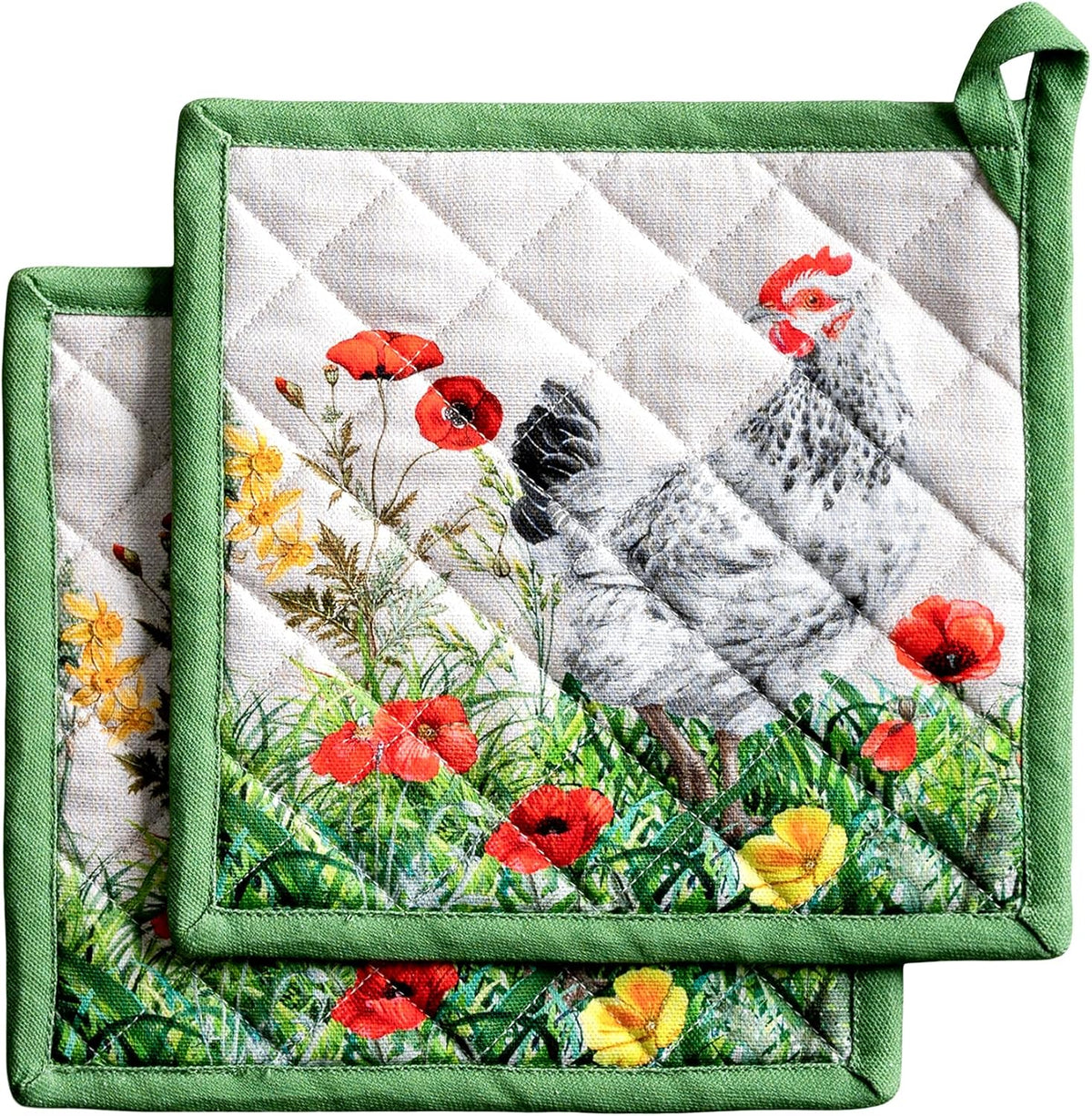 Maison d' Hermine Pot Holders 100% Cotton Potholders (8" x 8") - Colors B