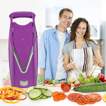 Börner Mandoline Slicer V5 (Basic Set) • Vegetable V-Slicer for Slices in 4 Thickness Settings • Stainless Steel V-Blade • Adjustable Kitchen Slicer for Vegetables & Fruits • Color: Green