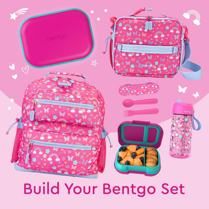 Bentgo Kids Snack - 2 Compartment Leak-Proof Bento Box Container for Snacks and Small Meals, Easy-Open Latch, Dishwasher Safe, BPA-Free for School, Daycare, & Sports - Ideal for Ages 3+ (Gray)