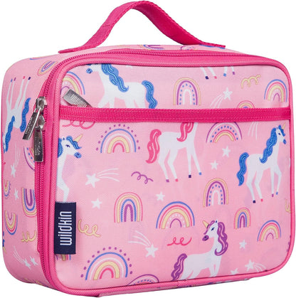 Wildkin Kids Insulated Lunch Box, Keeps Food Hot or Cold, BPA-Free with Mesh Pockets & Easy-Clean Lining – Ideal for School, Travel & Daycare – Holographic
