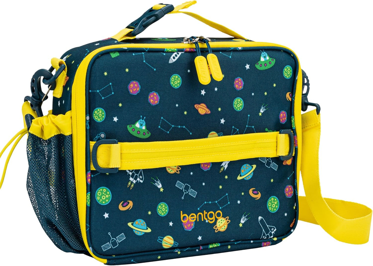 Bentgo Kids Lunch Bag - Durable, Double-Insulated Lunch Bag for Kids 3+; Holds Lunch Box, Water Bottle, & Snacks; Easy-Clean Water-Resistant Fabric & Multiple Zippered Pockets (Mermaid)