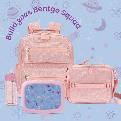 Bentgo Kids Lunch Bag - Durable, Double-Insulated Lunch Bag for Kids 3+; Holds Lunch Box, Water Bottle, & Snacks; Easy-Clean Water-Resistant Fabric & Multiple Zippered Pockets (Mermaid)