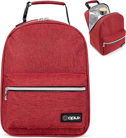 opux Lunch Box for Girls Boys Kids, Insulated Leakproof Lunch Bag, Reusable Teen Lunch Boxes for School, Medium Large lunchbox for Women Men Adult for Work with Front Back Pocket (Purple)