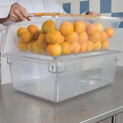 Rubbermaid Commercial Products Polycarbonate Food Storage Box/Tote, 2 Gallon, Clear, for Restaurant/Kitchen/Cafeteria