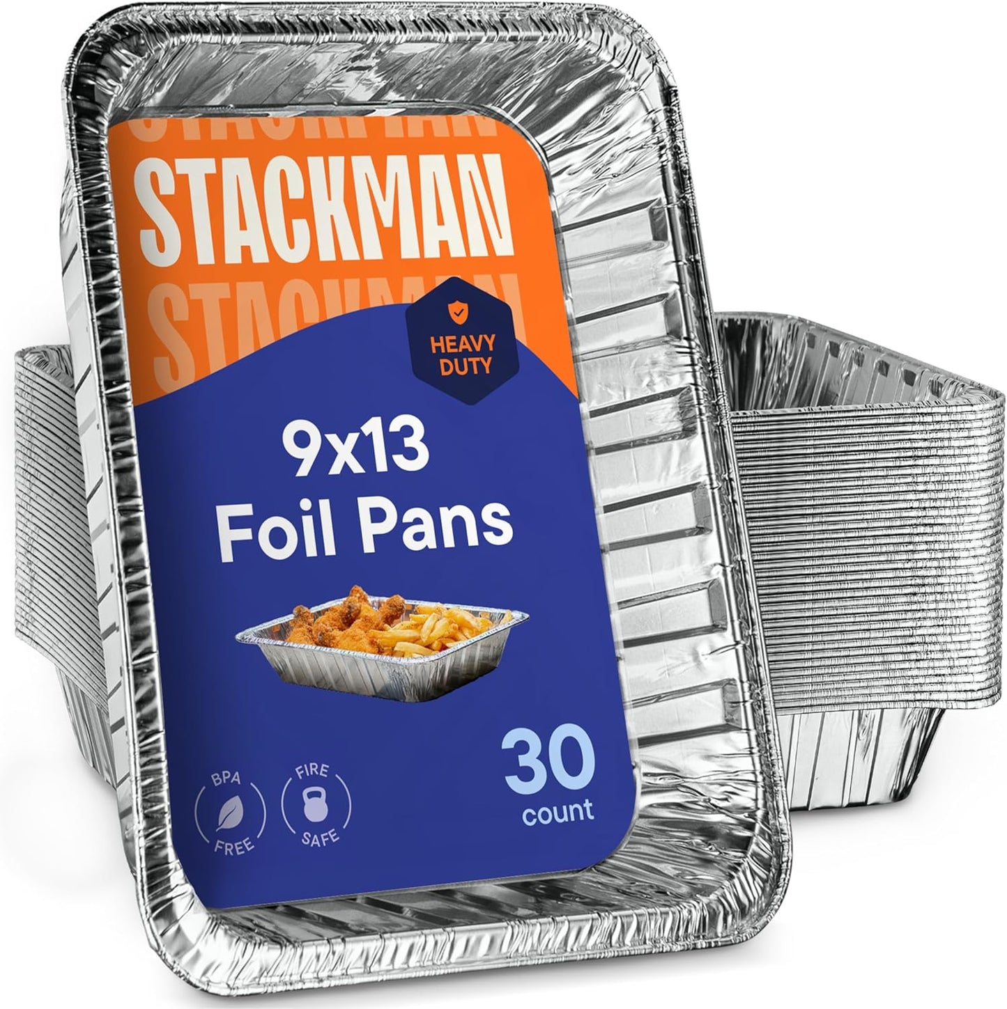 Aluminum Pans 9x13 Disposable Aluminum Foil Pans with Lids [10-Sets] Large Baking Pan Trays - Heavy Duty Tin Tray & Lid - Half Size Chafing Dishes for Roasting, Cooking, Heating or Steam