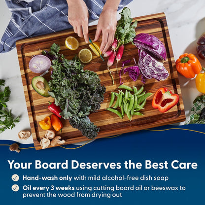 Sonder Los Angeles Doheny Wood Cutting Board Set | Acacia Edge Grain Cutting Board for Kitchen with Juice Groove | Perfect for Compact Daily Use | Gift Box Included | 14x10x1 in & 12x8x1 in