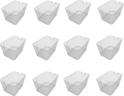 YBM HOME Kitchen Pantry Organizer Wire Basket for Shelves, Cabinets, Pantry, Countertop, Mesh Open Storage Bin Metal Basket for Organizing Food Supplies 12 x 7.8 x 5.8